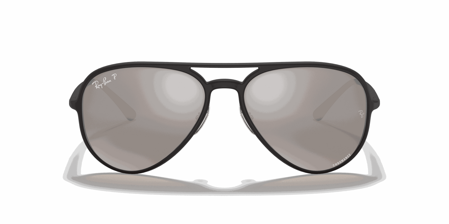 [Silver Lenses, Matte Black Frame]