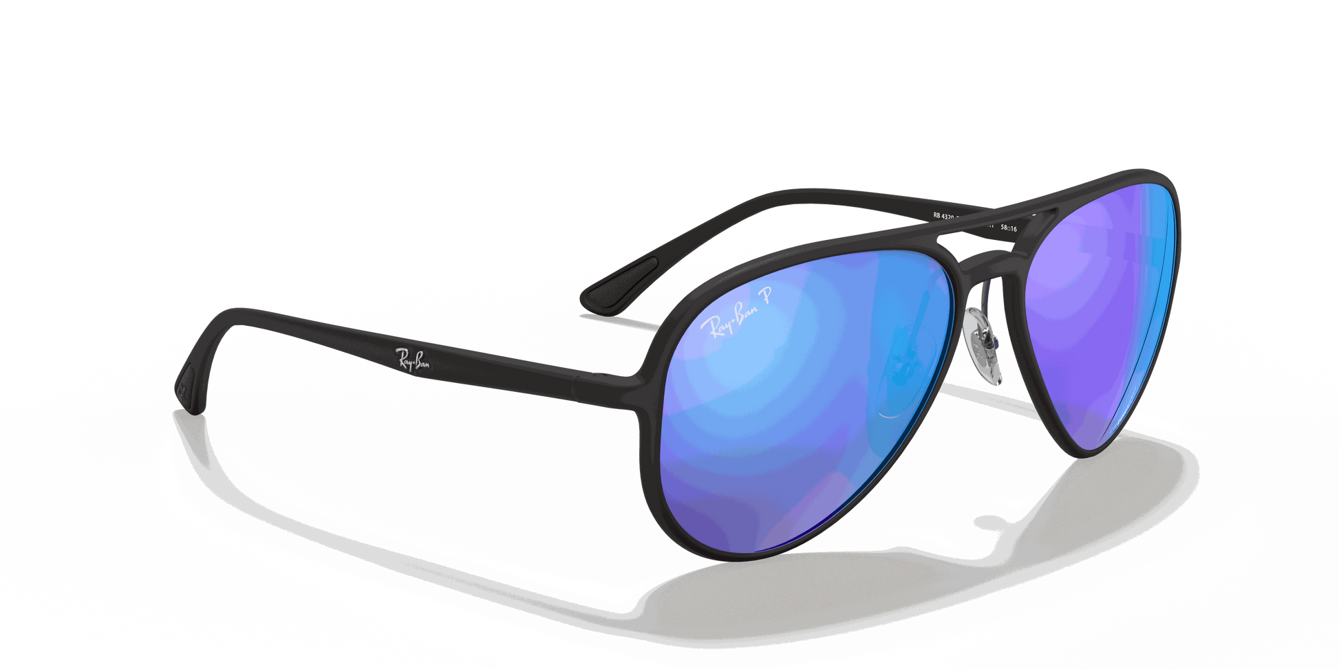 [Blue Lenses, Matte Black Frame]