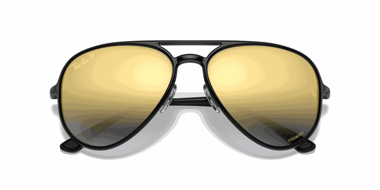 [Blue Lenses, Polished Black Frame]