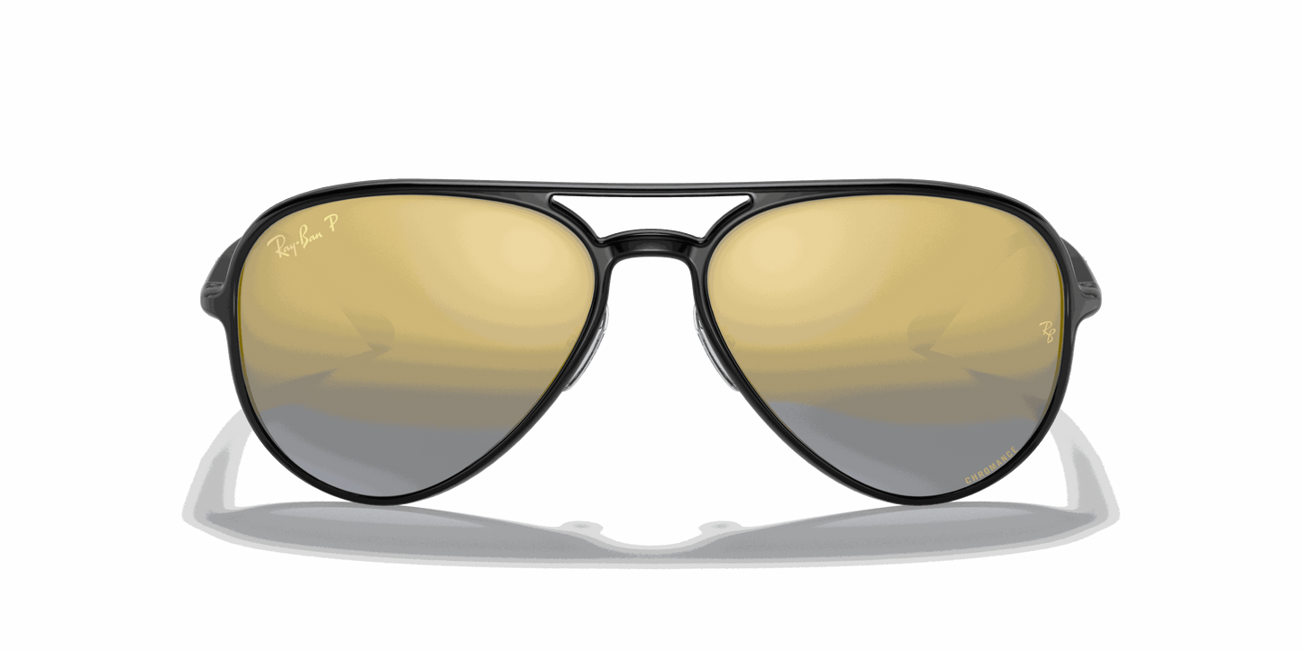 [Blue Lenses, Polished Black Frame]