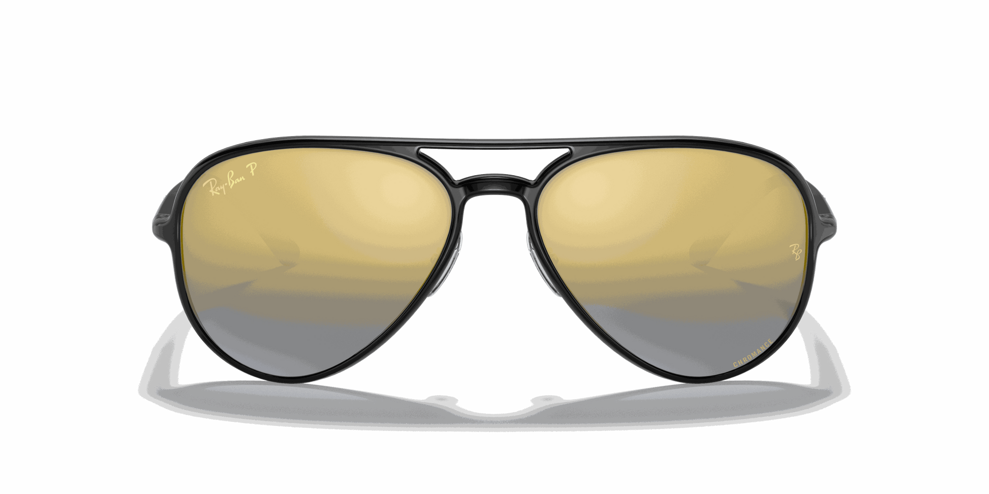 [Blue Lenses, Polished Black Frame]
