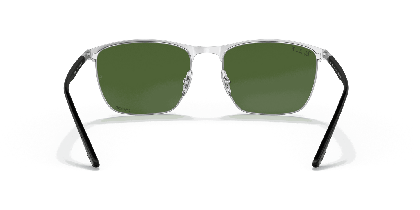 [Dark Green Lenses, Polished Black On Silver Frame]