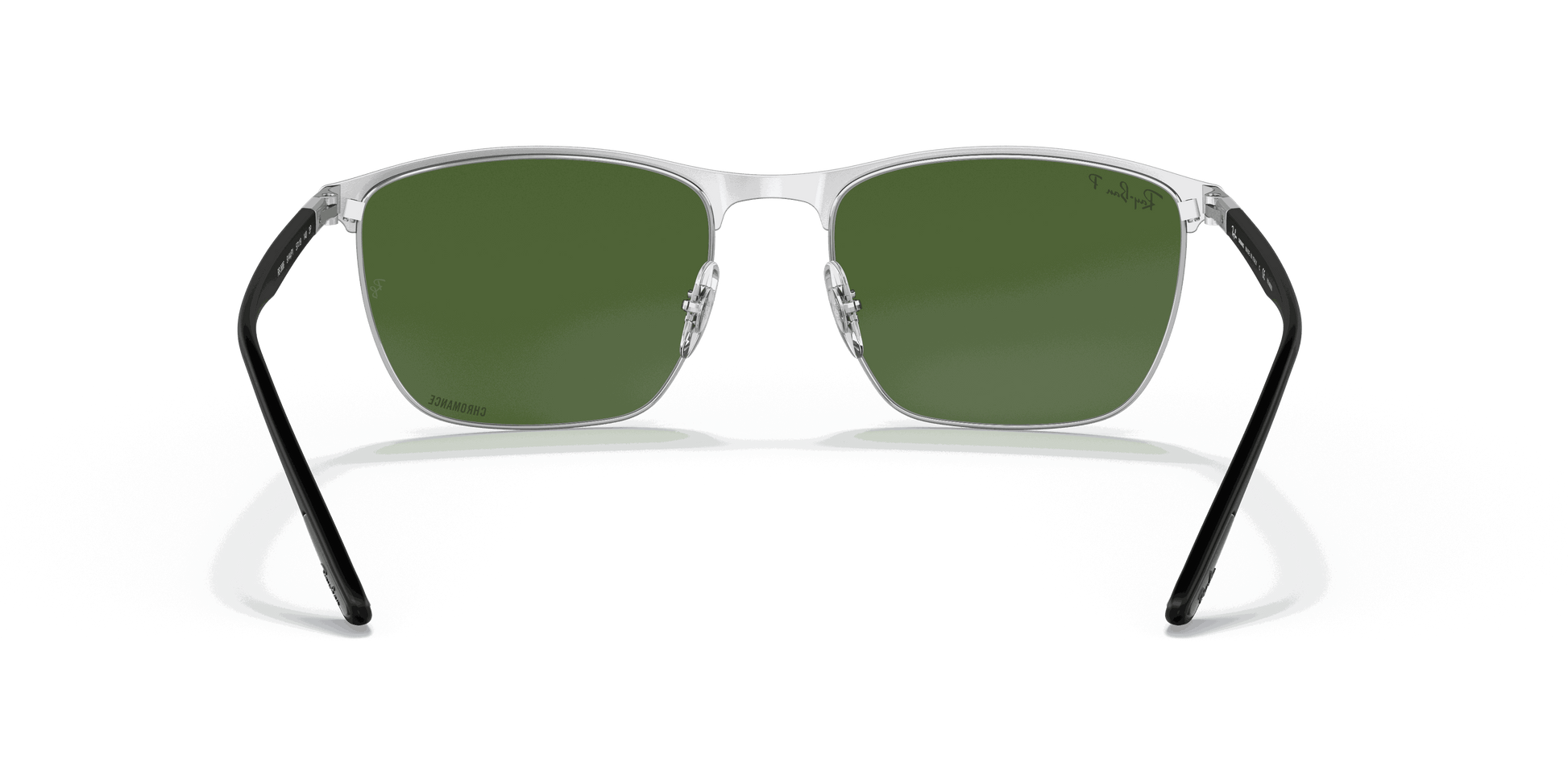 [Dark Green Lenses, Polished Black On Silver Frame]