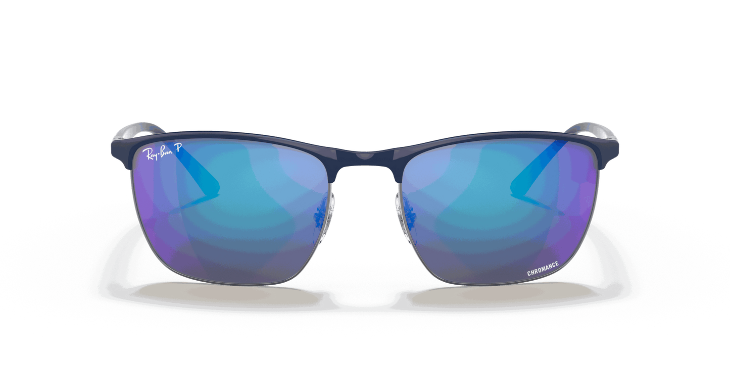 [Blue Lenses, Polished Blue On Gunmetal Frame]