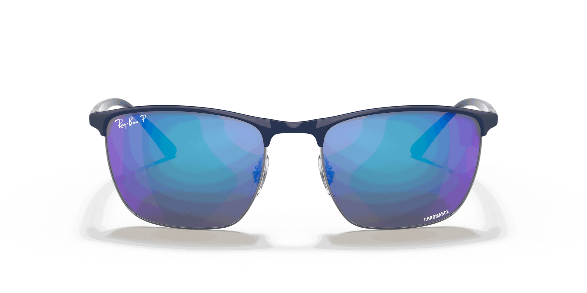 [Blue Lenses, Polished Blue On Gunmetal Frame]