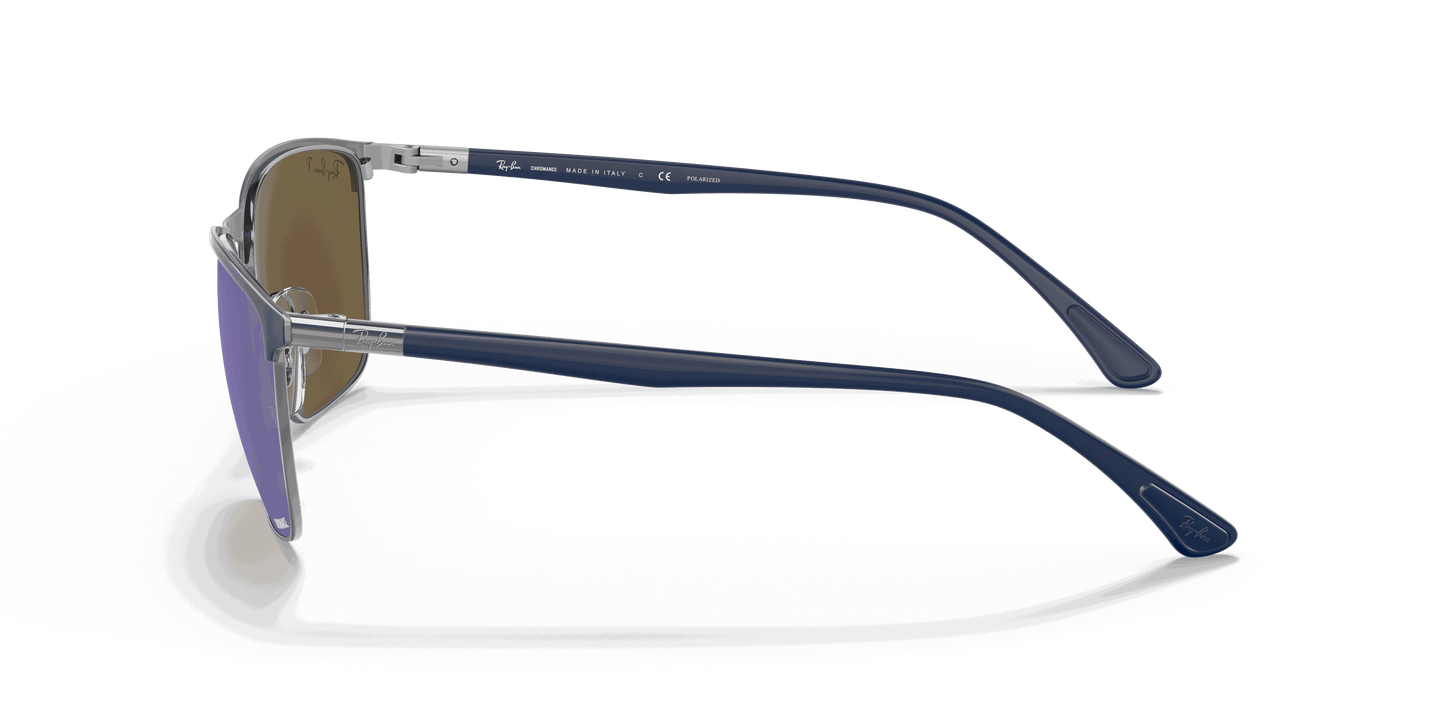 [Blue Lenses, Polished Blue On Gunmetal Frame]