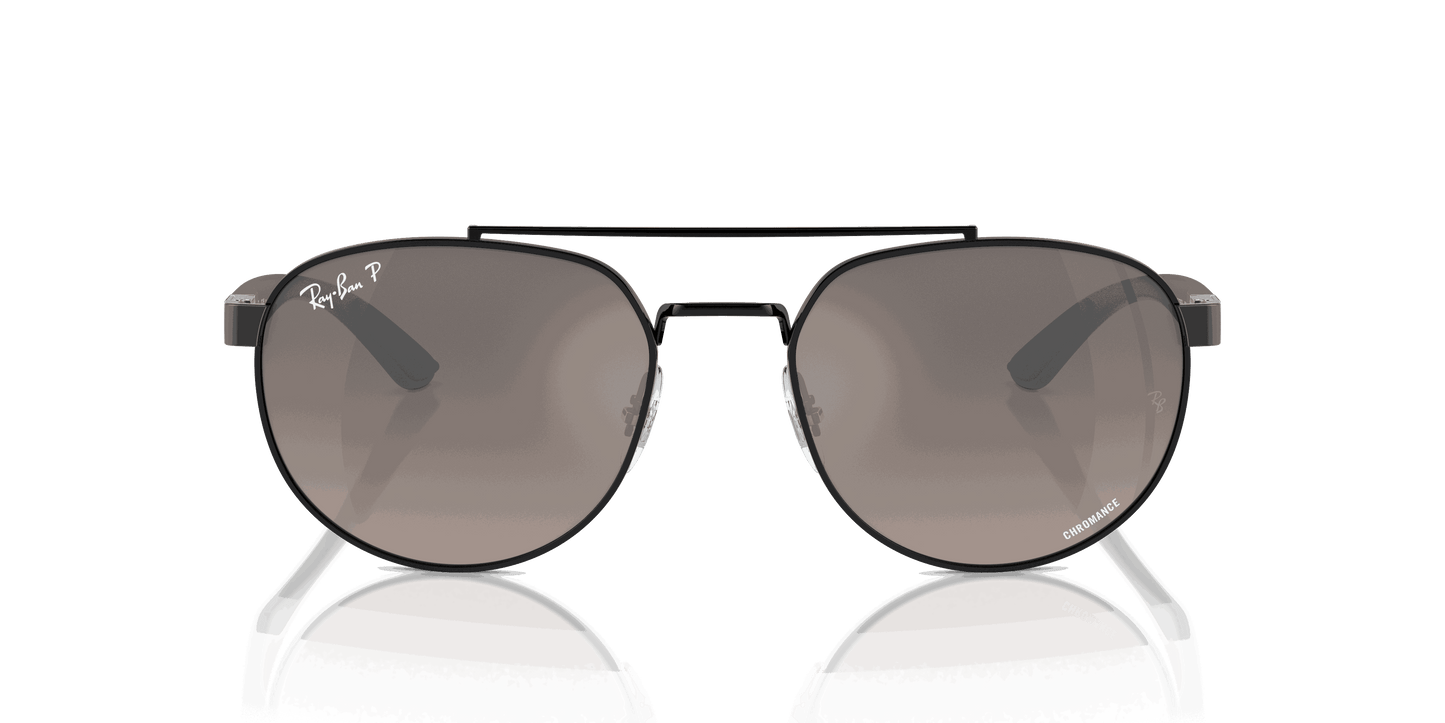 [Grey Lenses, Polished Black Frame]