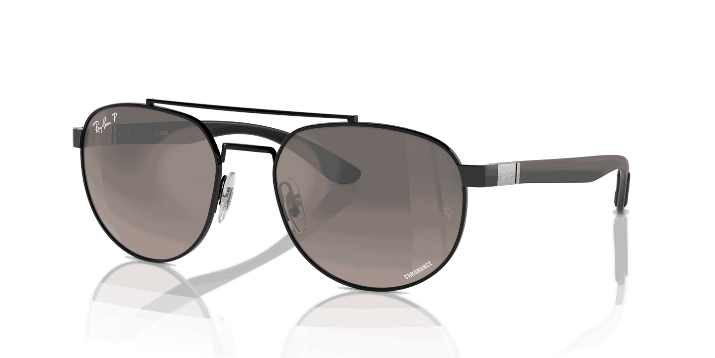 [Grey Lenses, Polished Black Frame]