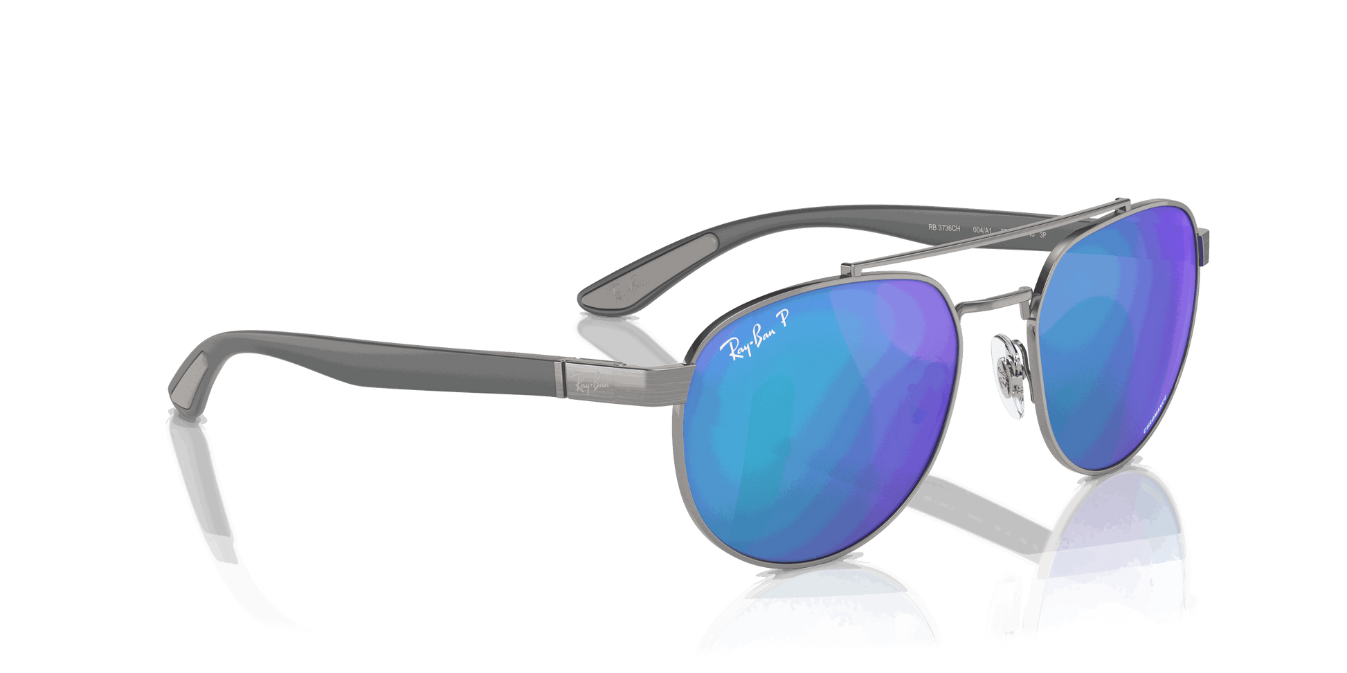 [Green & Blue Lenses, Polished Gunmetal Frame]