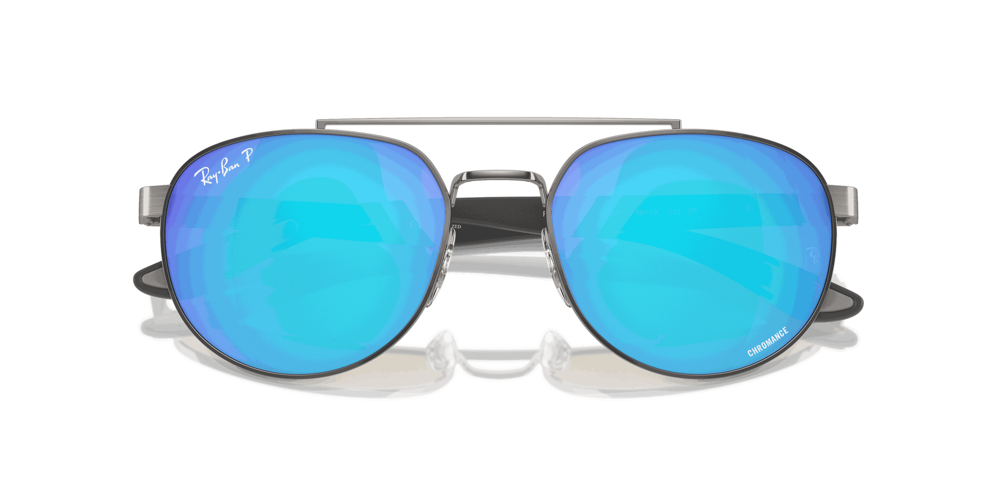 [Green & Blue Lenses, Polished Gunmetal Frame]