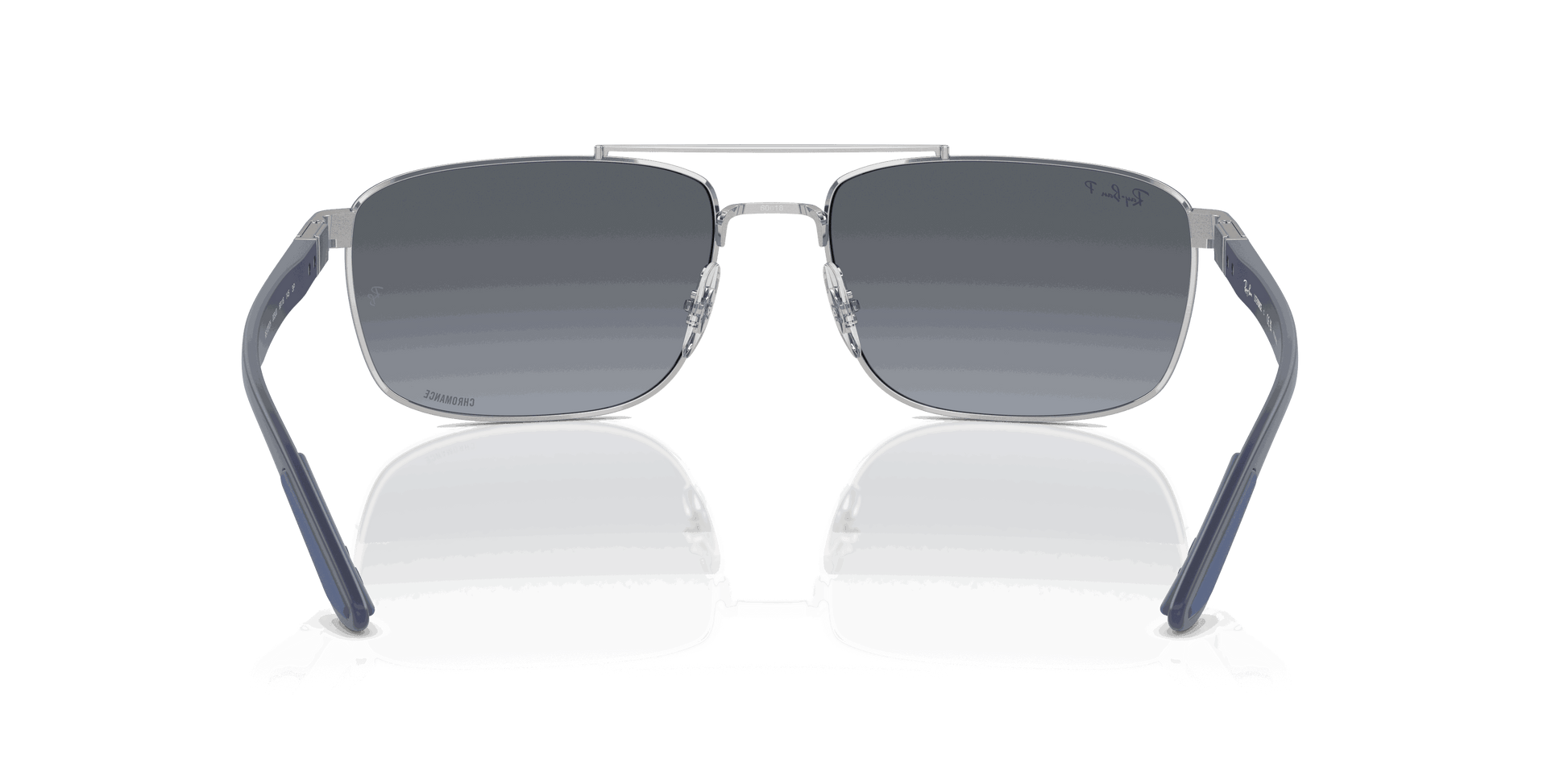 [Blue & Gold Lenses, Polished Silver Frame]