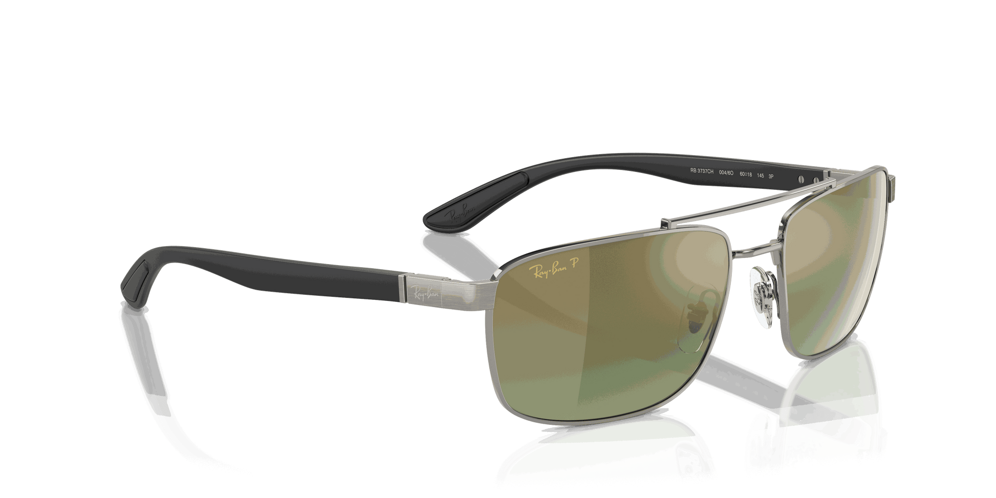 [Green & Gold Lenses, Polished Gunmetal Frame]