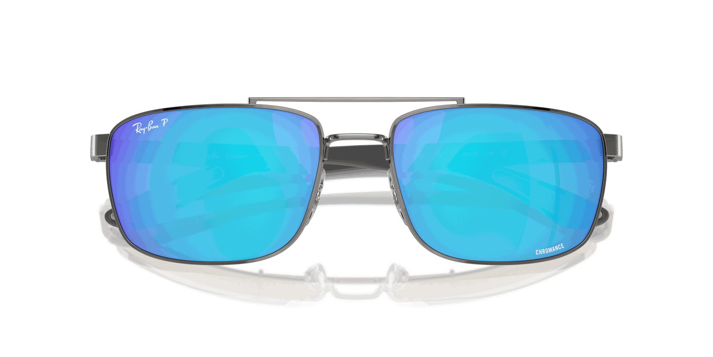 [Green & Blue Lenses, Polished Gunmetal Frame]