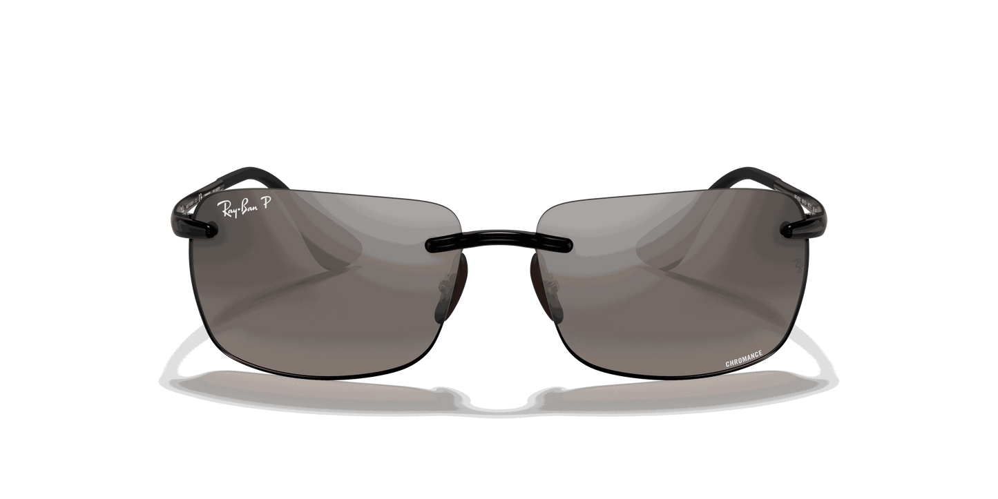 [Silver Lenses, Polished Black Frame]