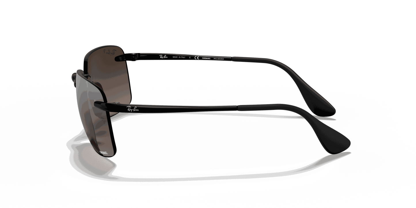 [Silver Lenses, Polished Black Frame]