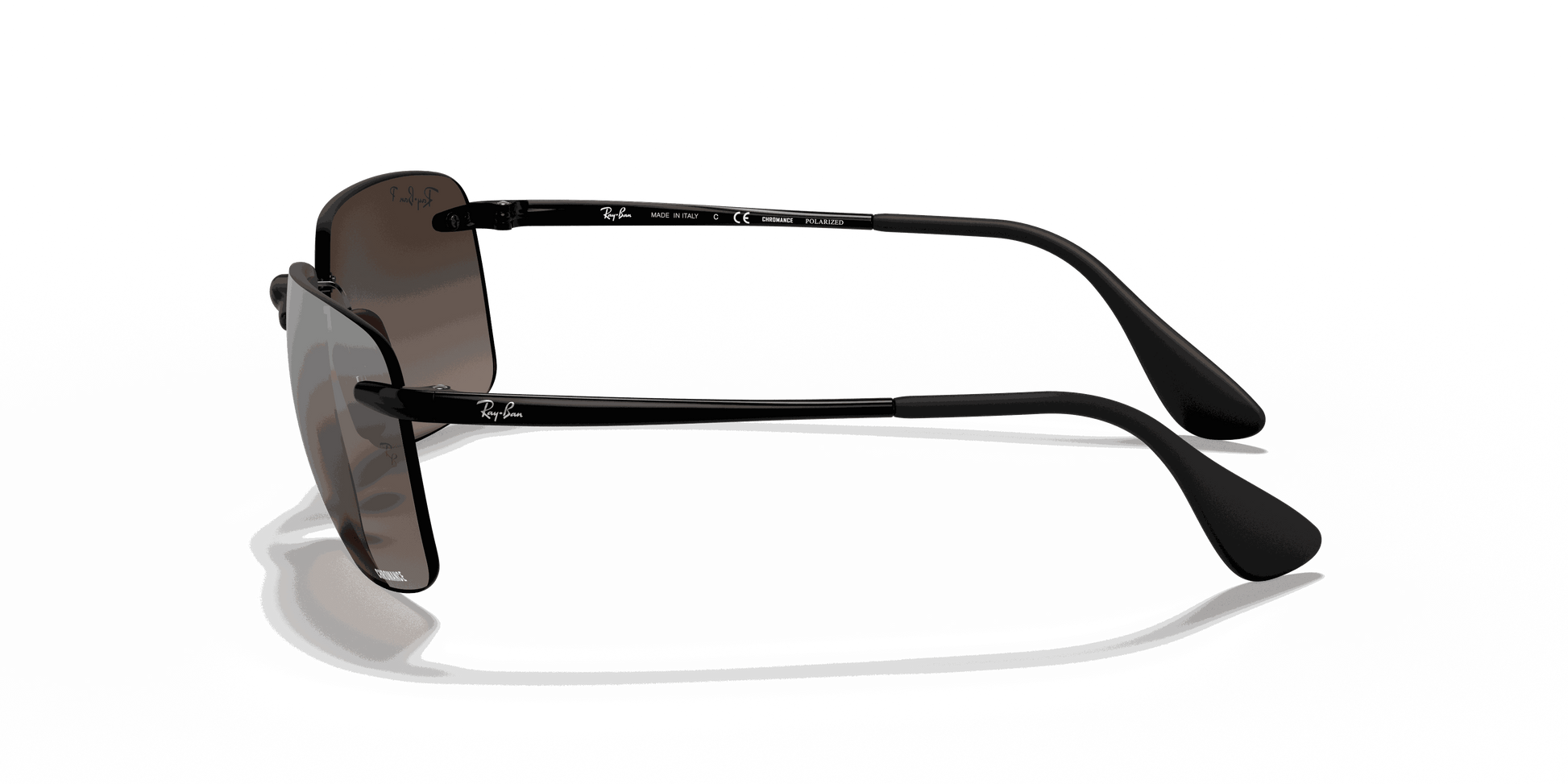 [Silver Lenses, Polished Black Frame]