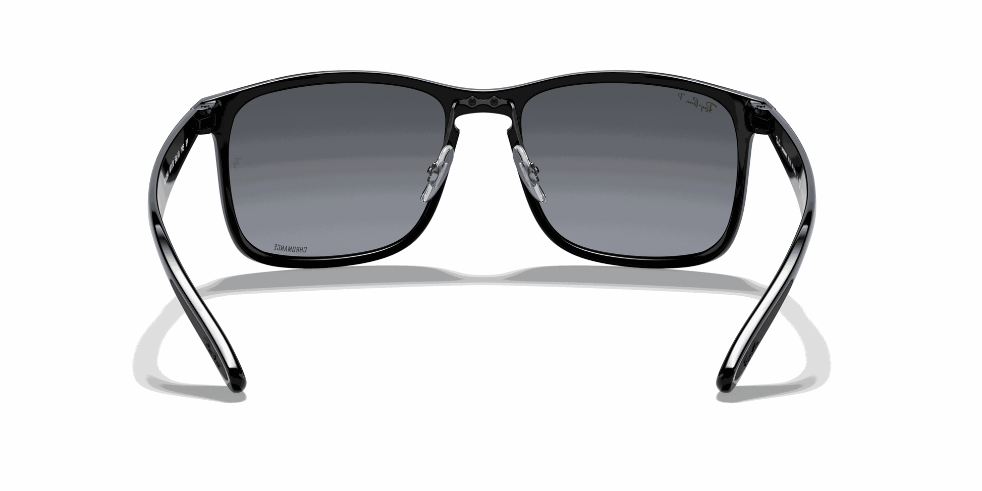 [Blue Mirror Gold Gradient Lenses, Polished Black Frame]