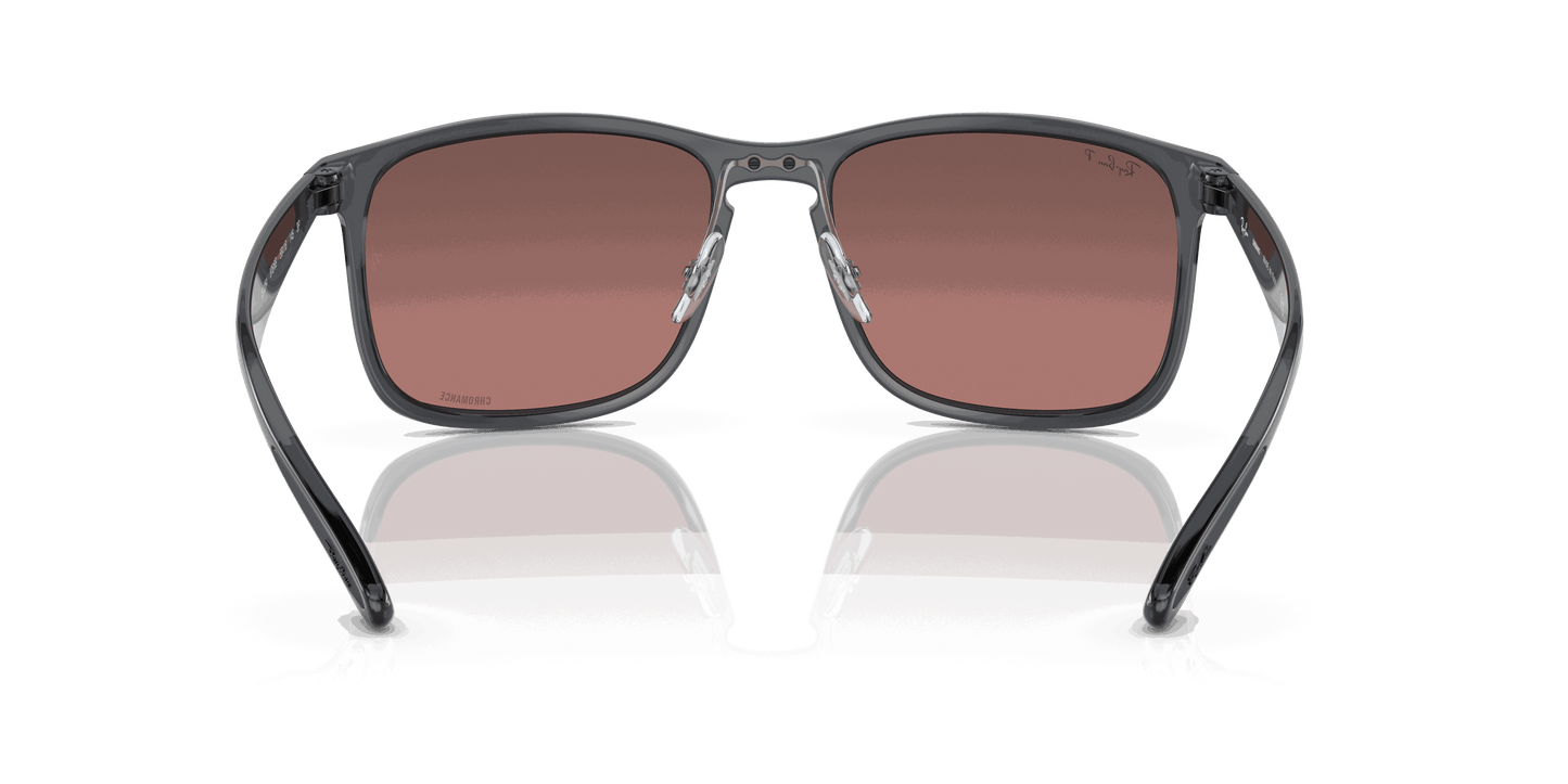 [Violet Lenses, Polished Grey Frame]