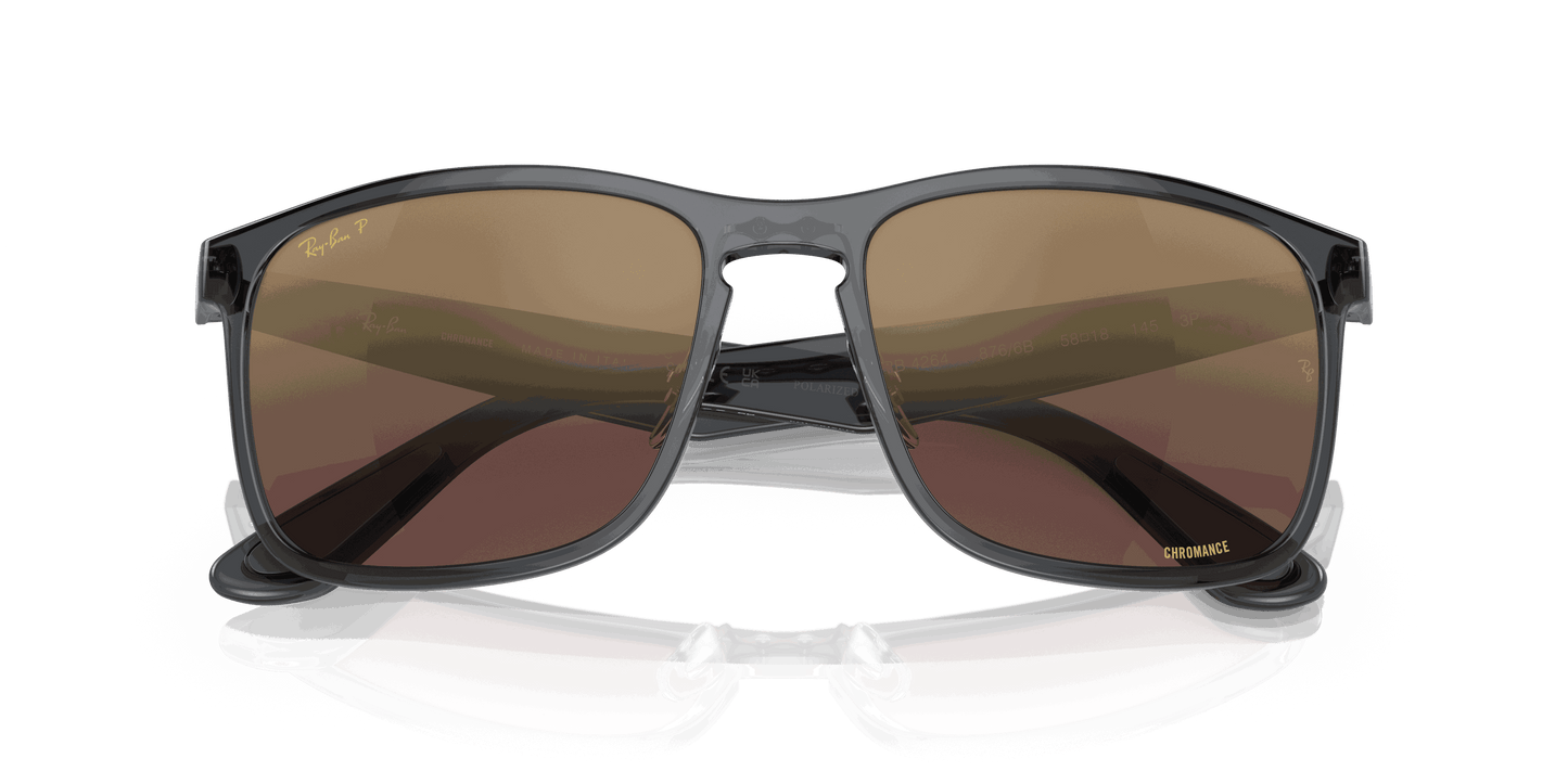 [Violet Lenses, Polished Grey Frame]