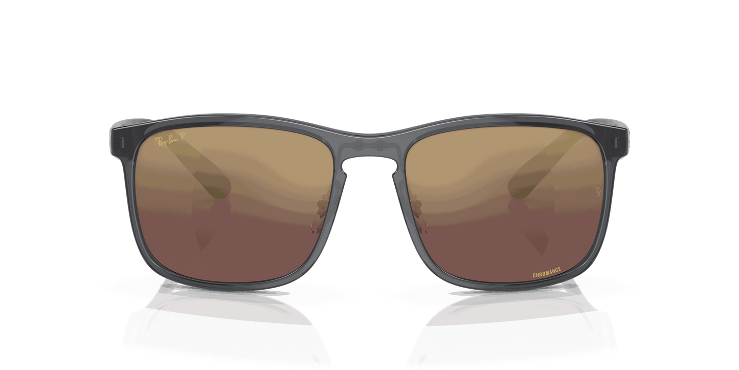 [Violet Lenses, Polished Grey Frame]