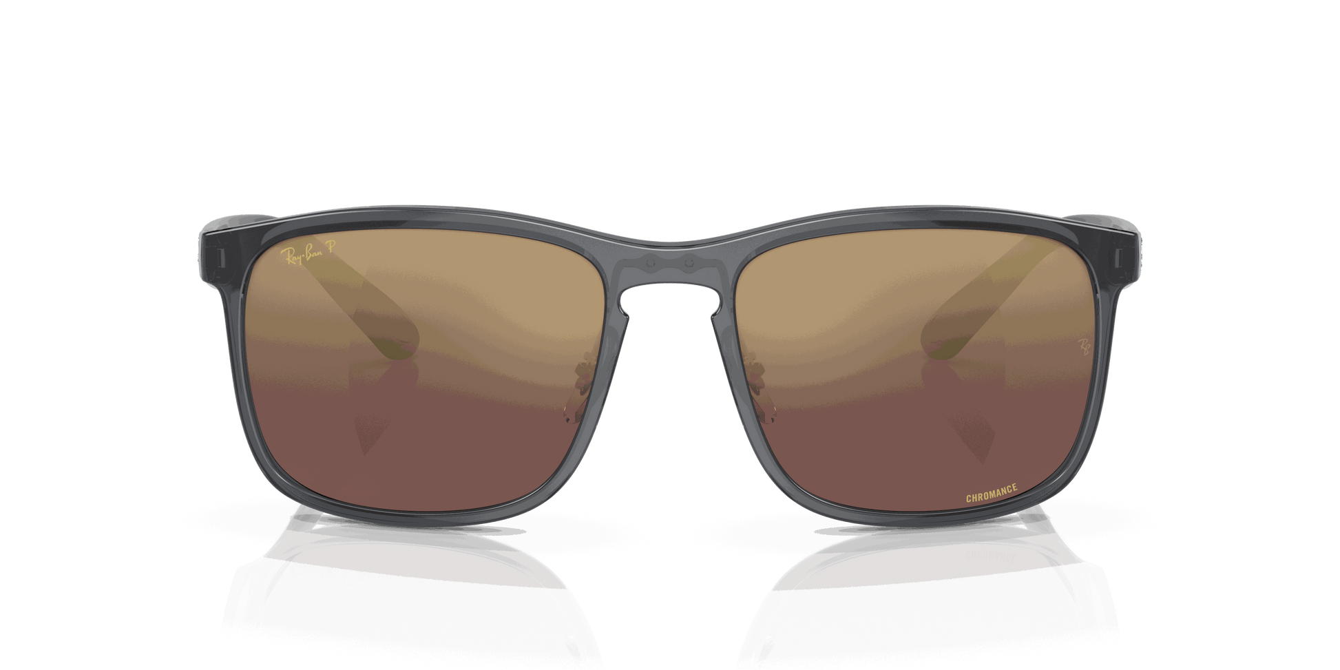 [Violet Lenses, Polished Grey Frame]