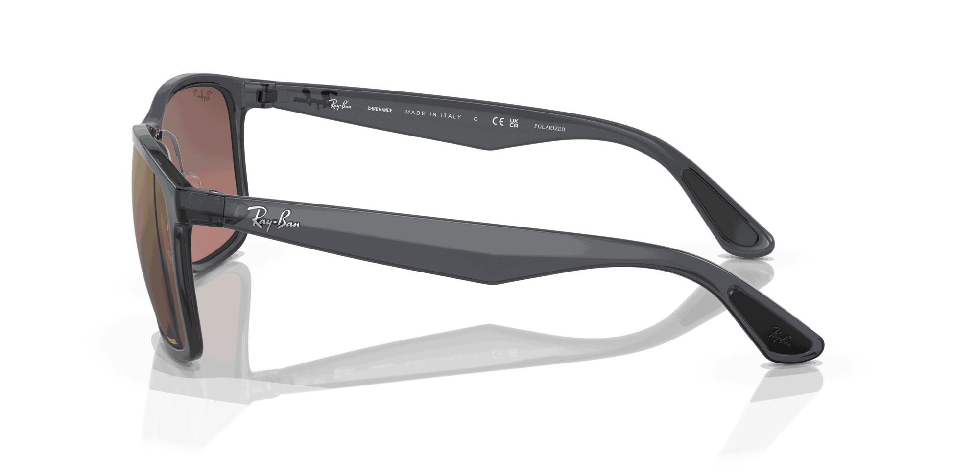 [Violet Lenses, Polished Grey Frame]