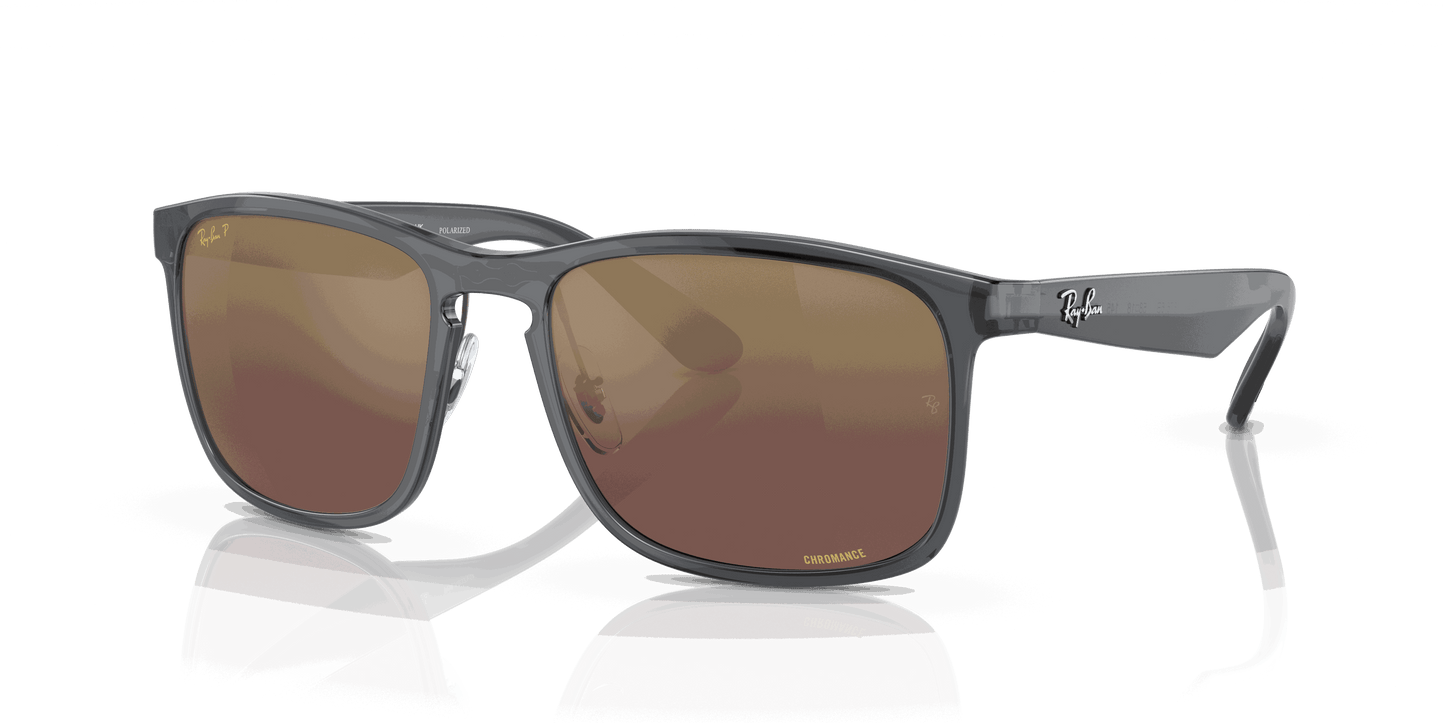 [Violet Lenses, Polished Grey Frame]