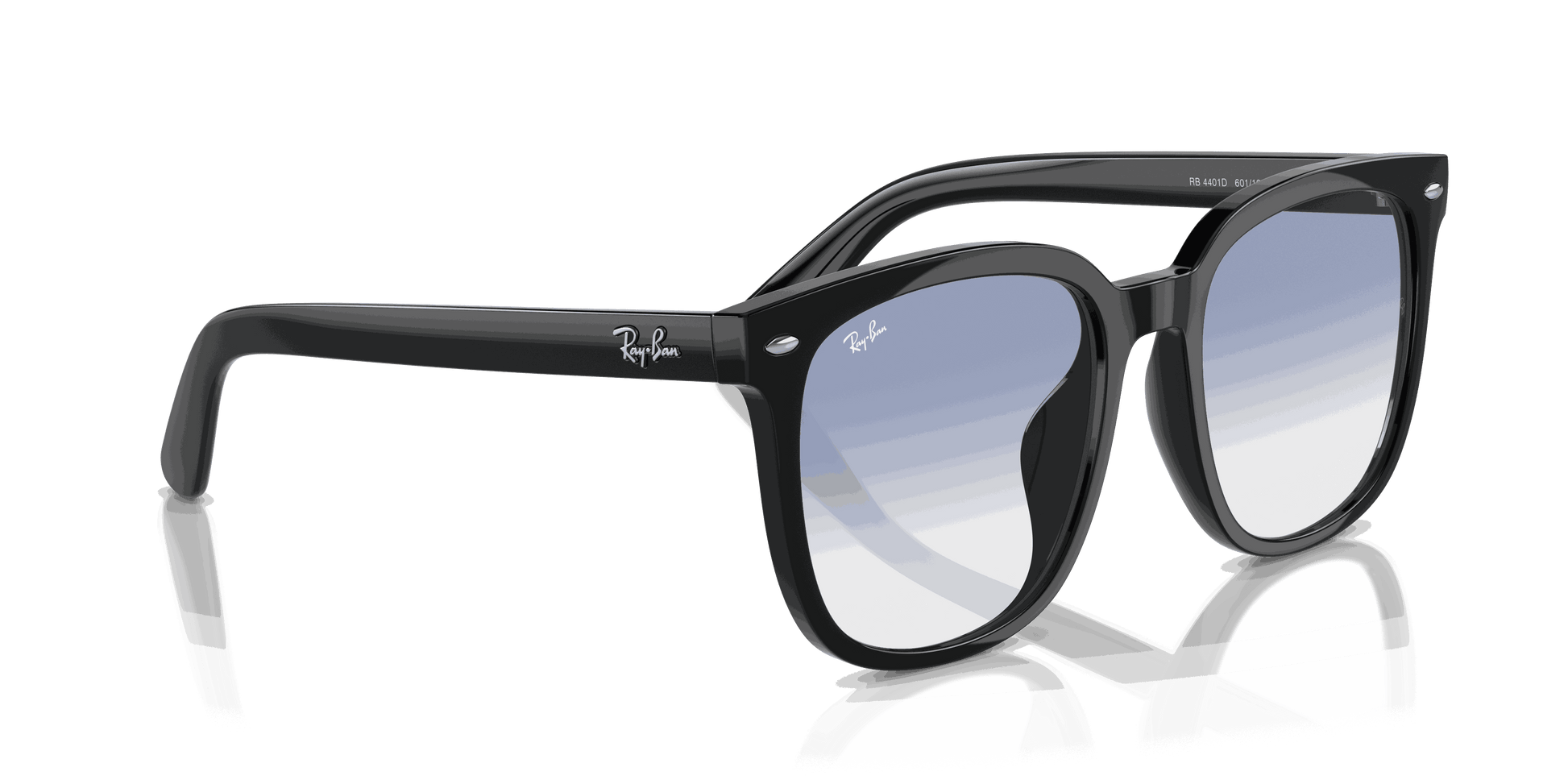 [Blue Lenses, Polished Black Frame]