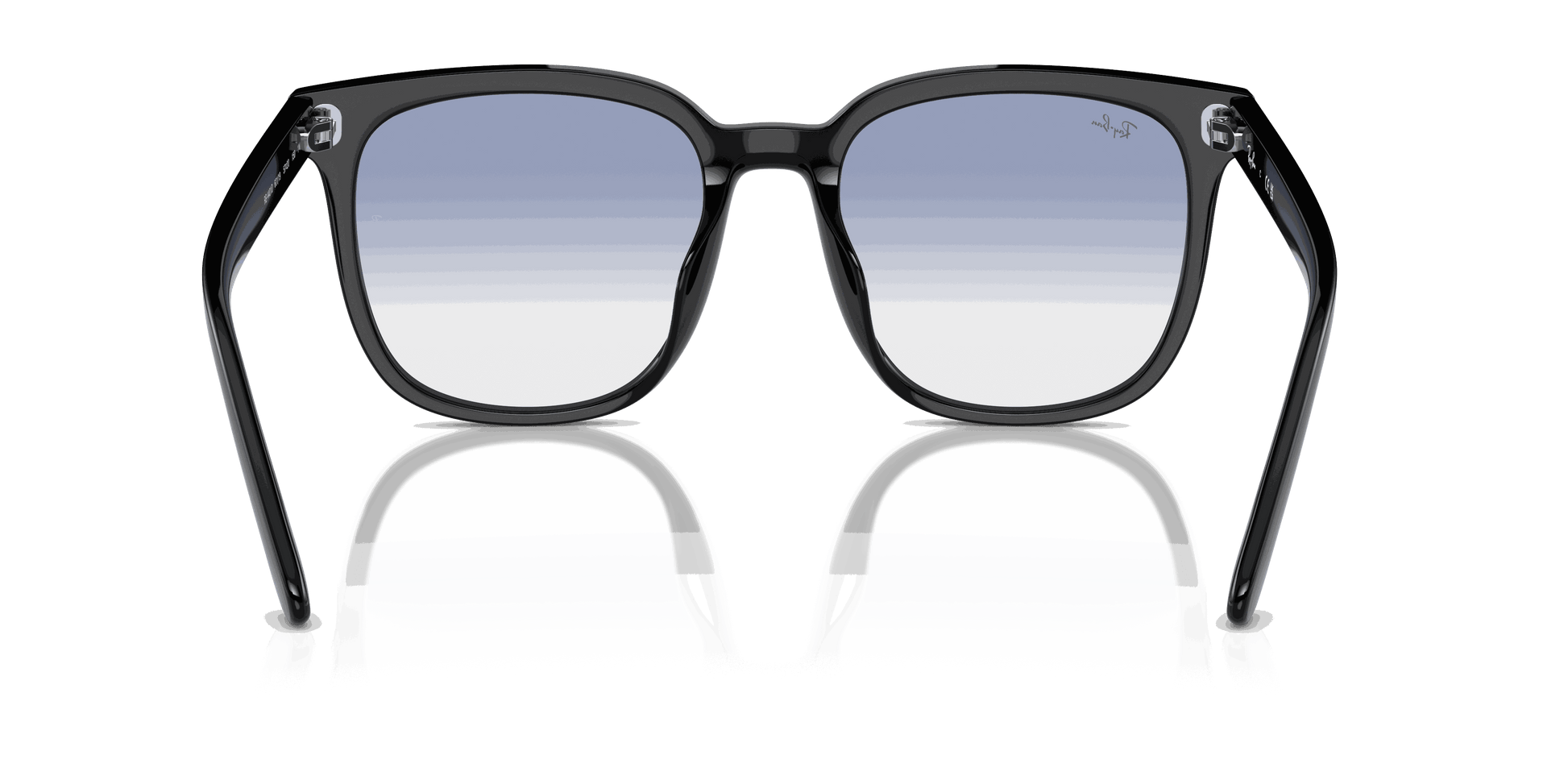 [Blue Lenses, Polished Black Frame]