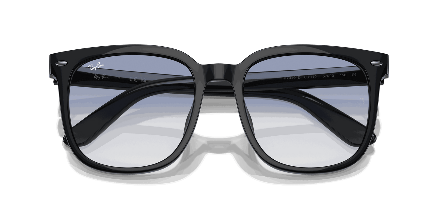 [Blue Lenses, Polished Black Frame]