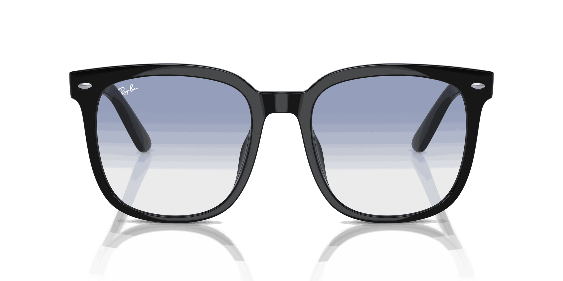 [Blue Lenses, Polished Black Frame]