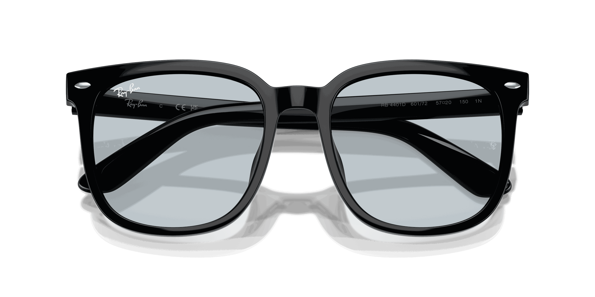 [Light Blue Lenses, Polished Black Frame]