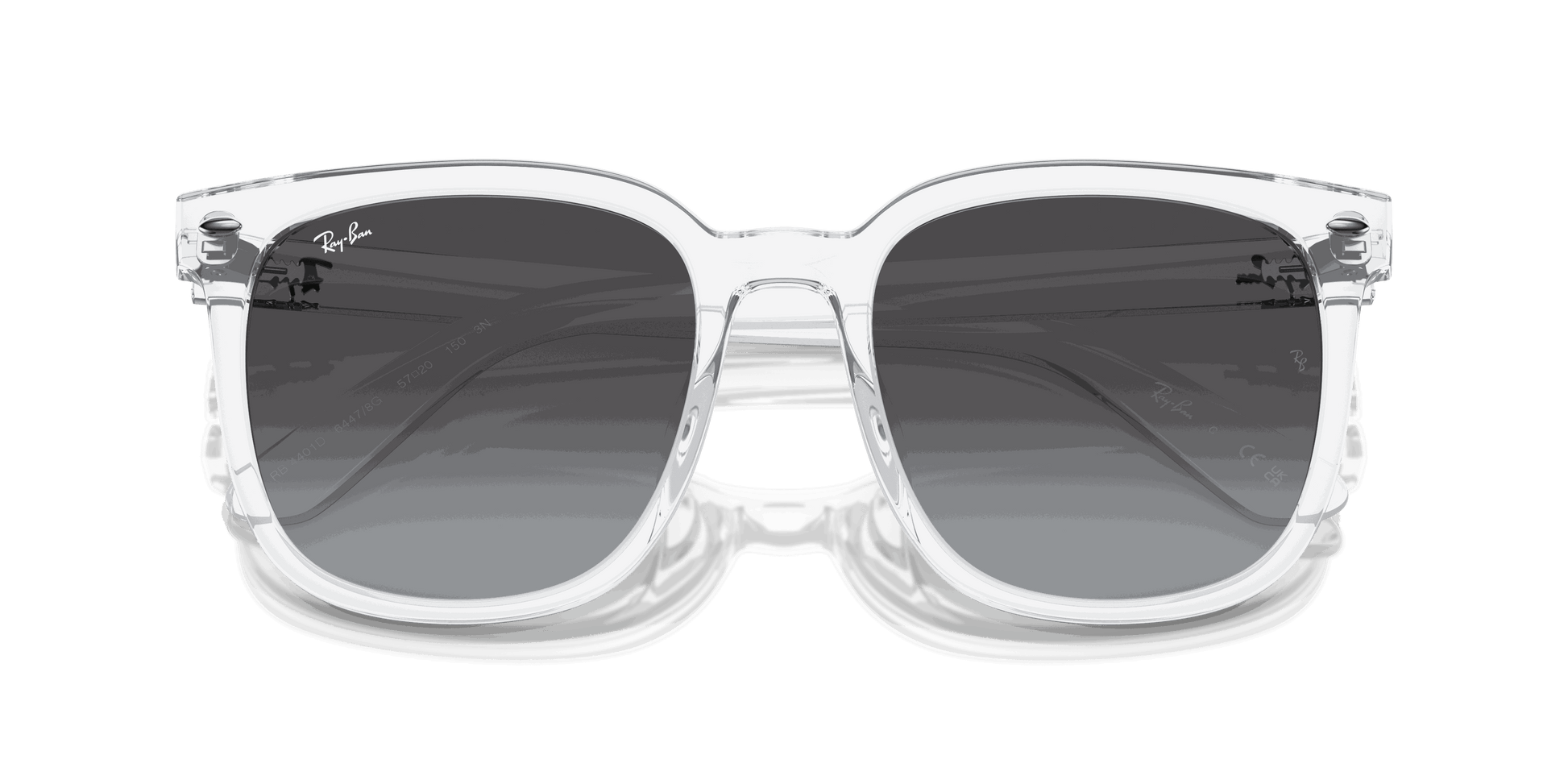 [Grey Lenses, Polished Transparent Frame]
