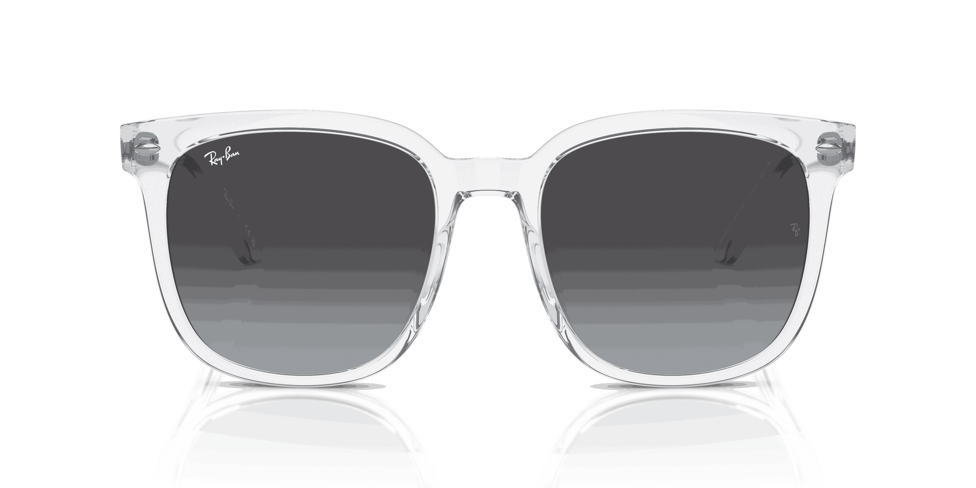 [Grey Lenses, Polished Transparent Frame]