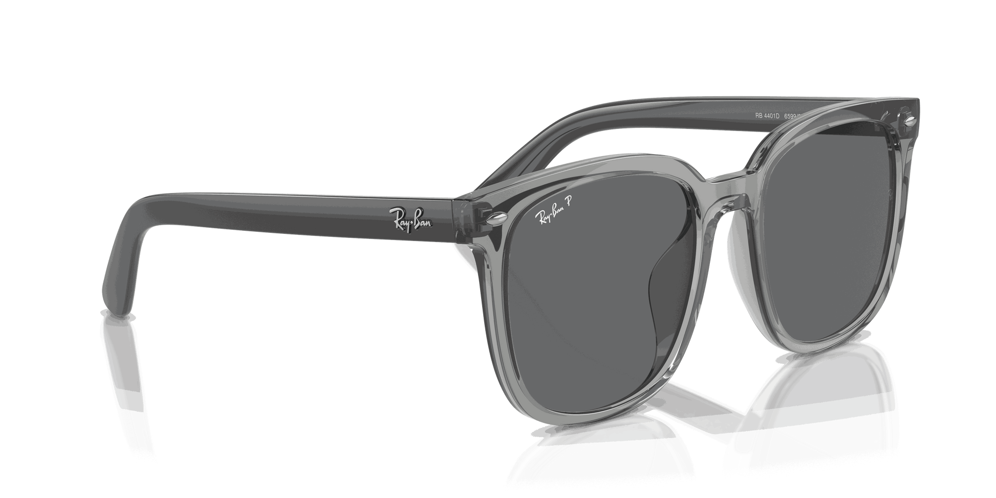 [Dark Grey Lenses, Polished Transparent Grey Frame]