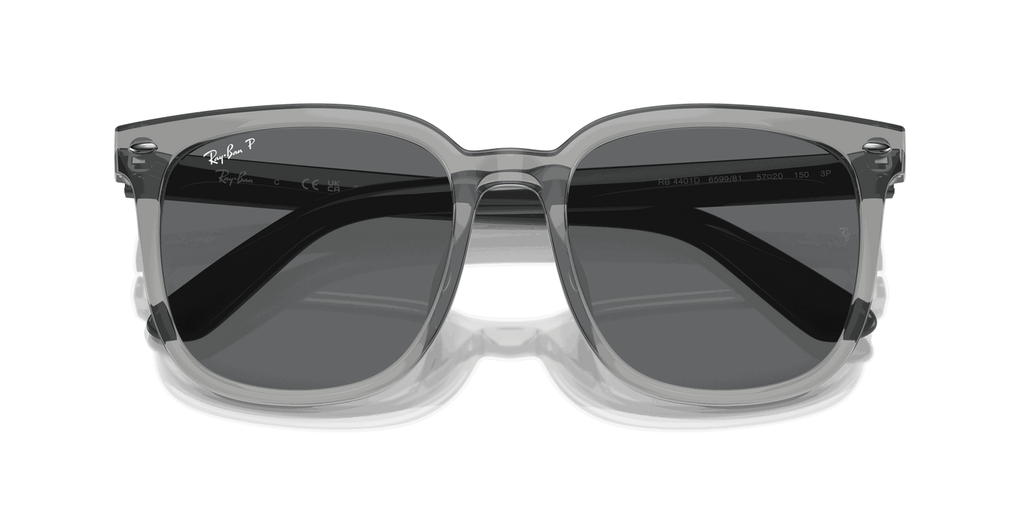 [Dark Grey Lenses, Polished Transparent Grey Frame]