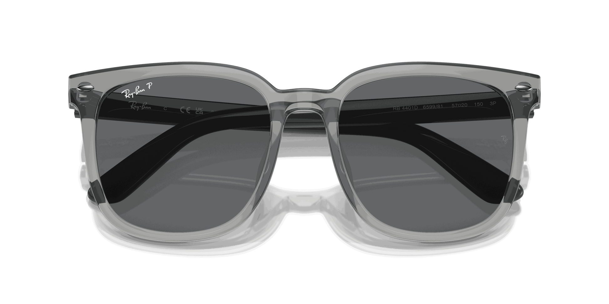 [Dark Grey Lenses, Polished Transparent Grey Frame]