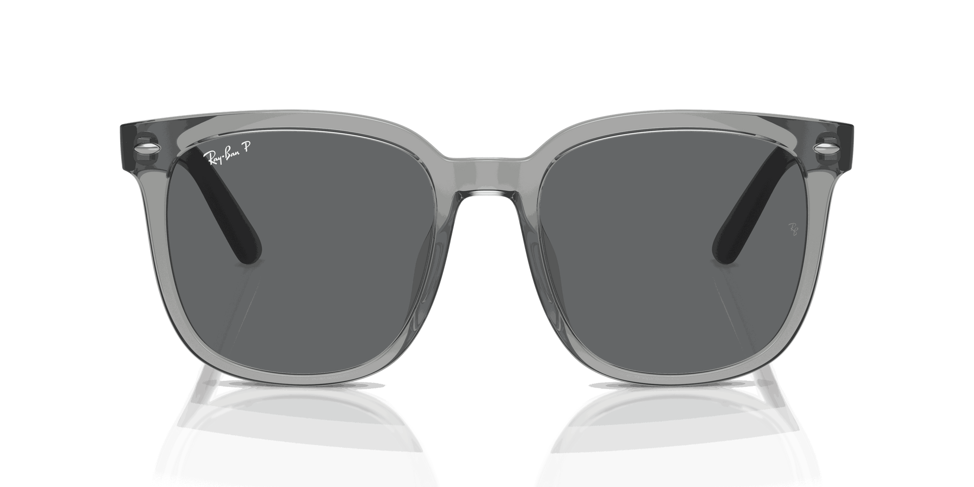 [Dark Grey Lenses, Polished Transparent Grey Frame]