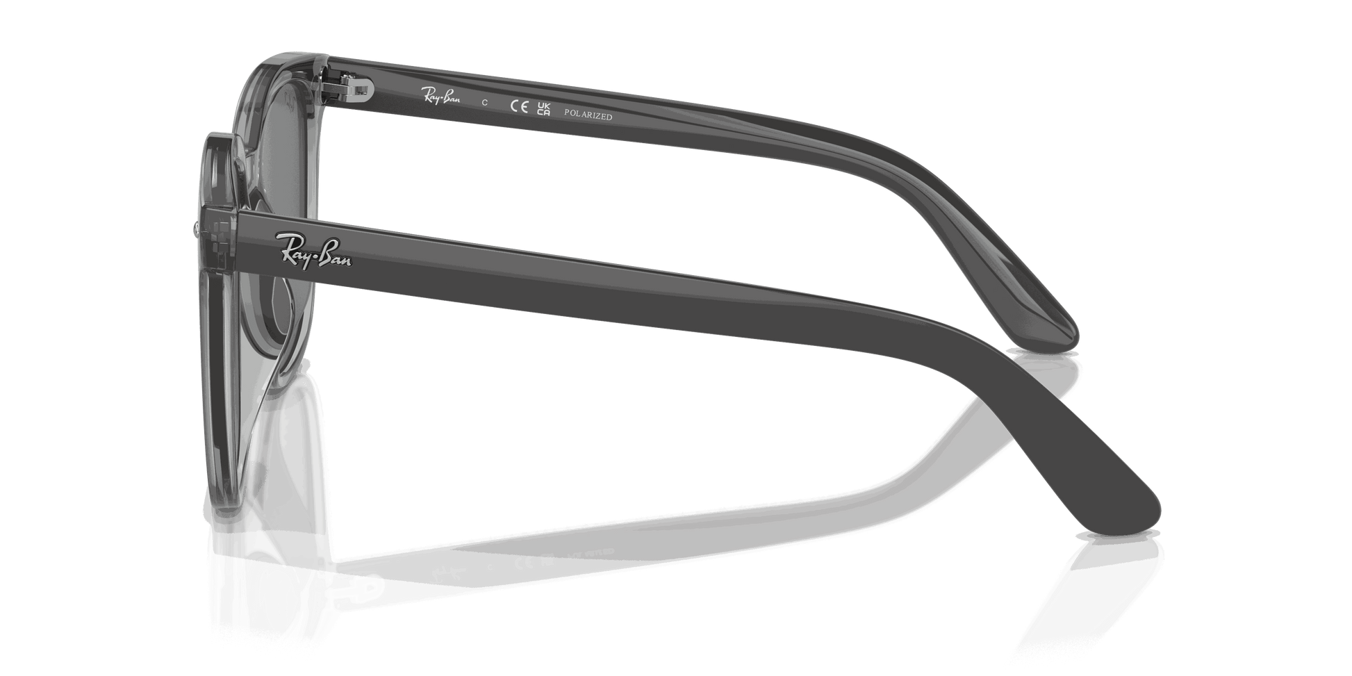[Dark Grey Lenses, Polished Transparent Grey Frame]