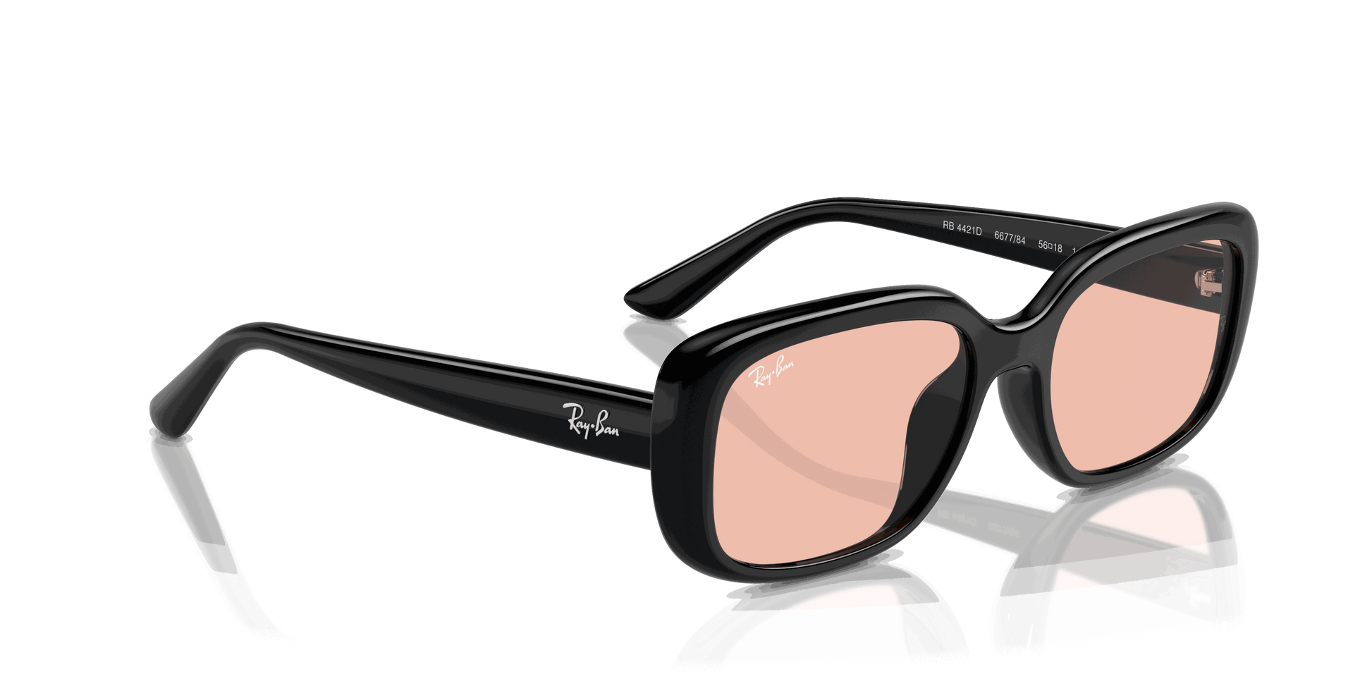 [Dark Pink Lenses, Polished Black Frame]