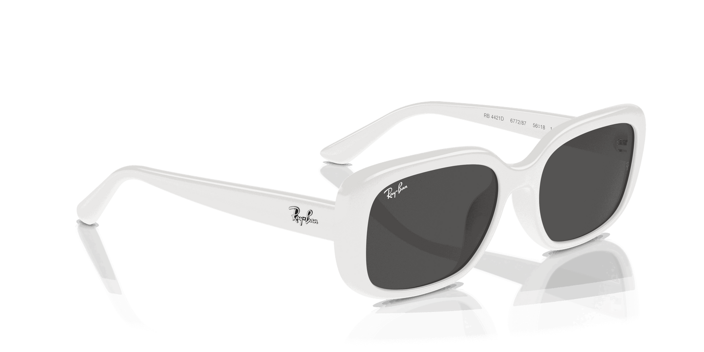 [Dark Grey Lenses, Polished White Frame]