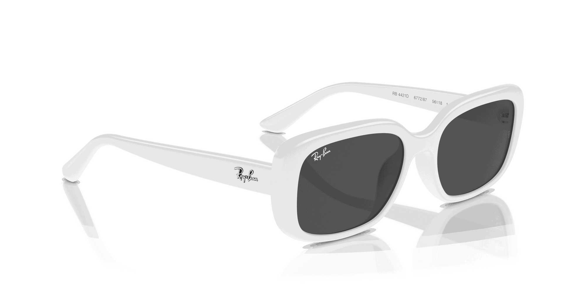 [Dark Grey Lenses, Polished White Frame]