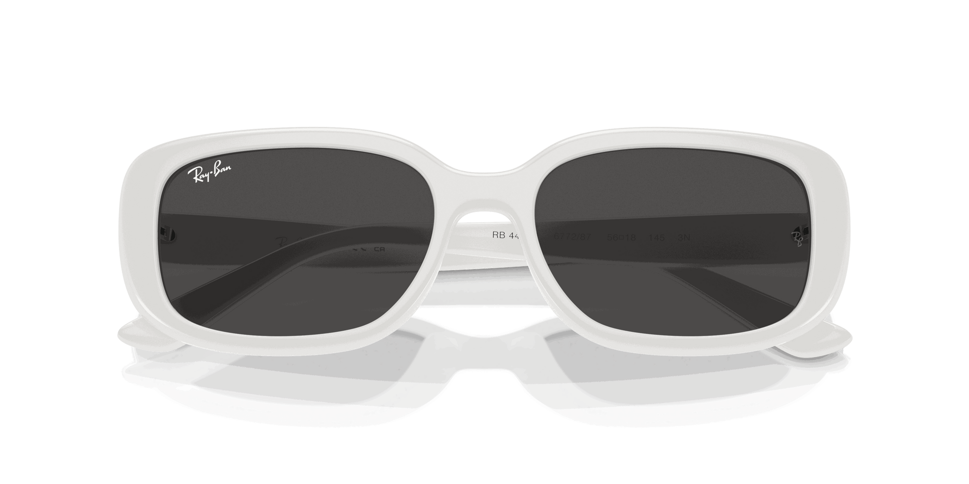 [Dark Grey Lenses, Polished White Frame]