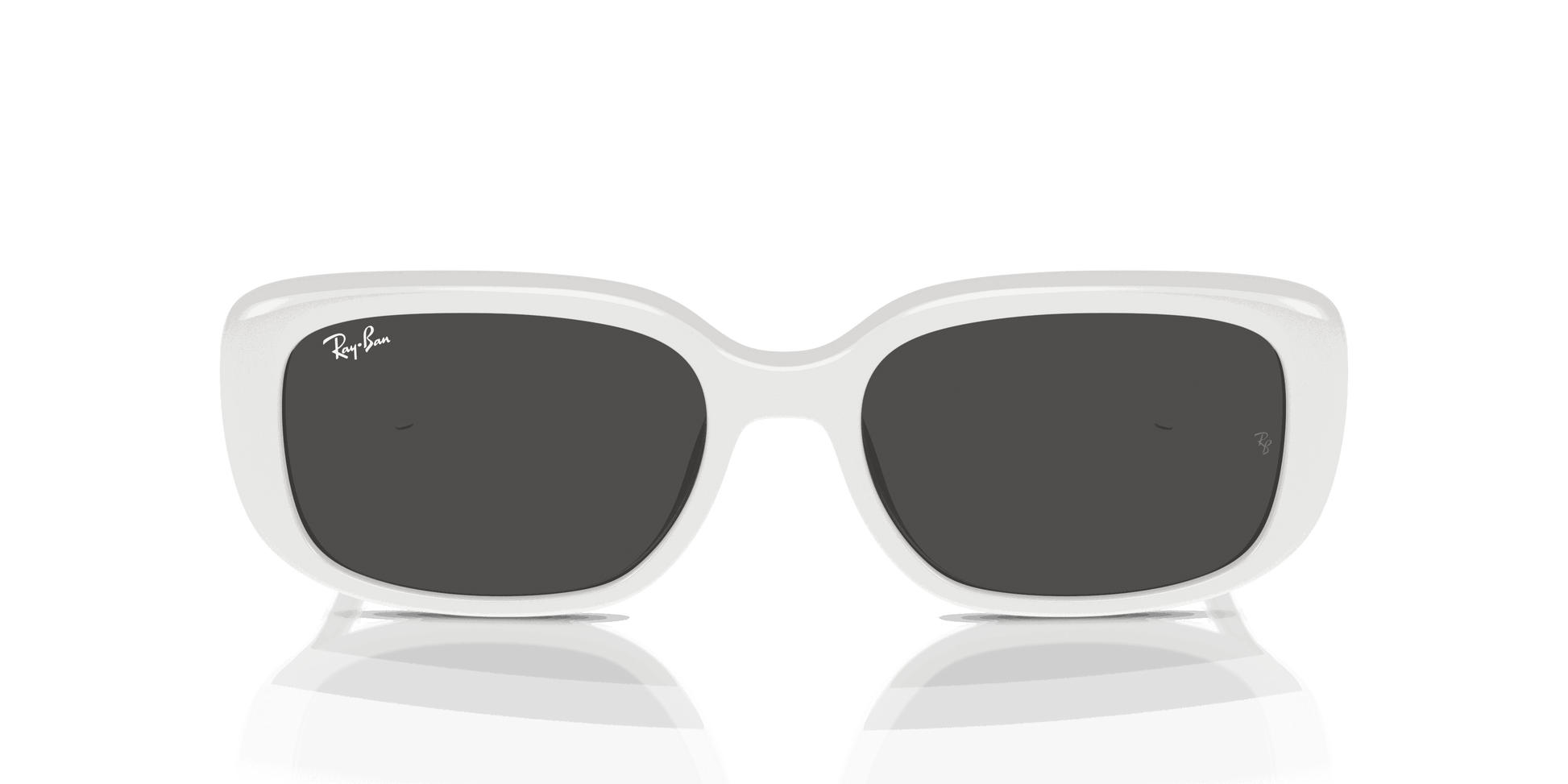 [Dark Grey Lenses, Polished White Frame]