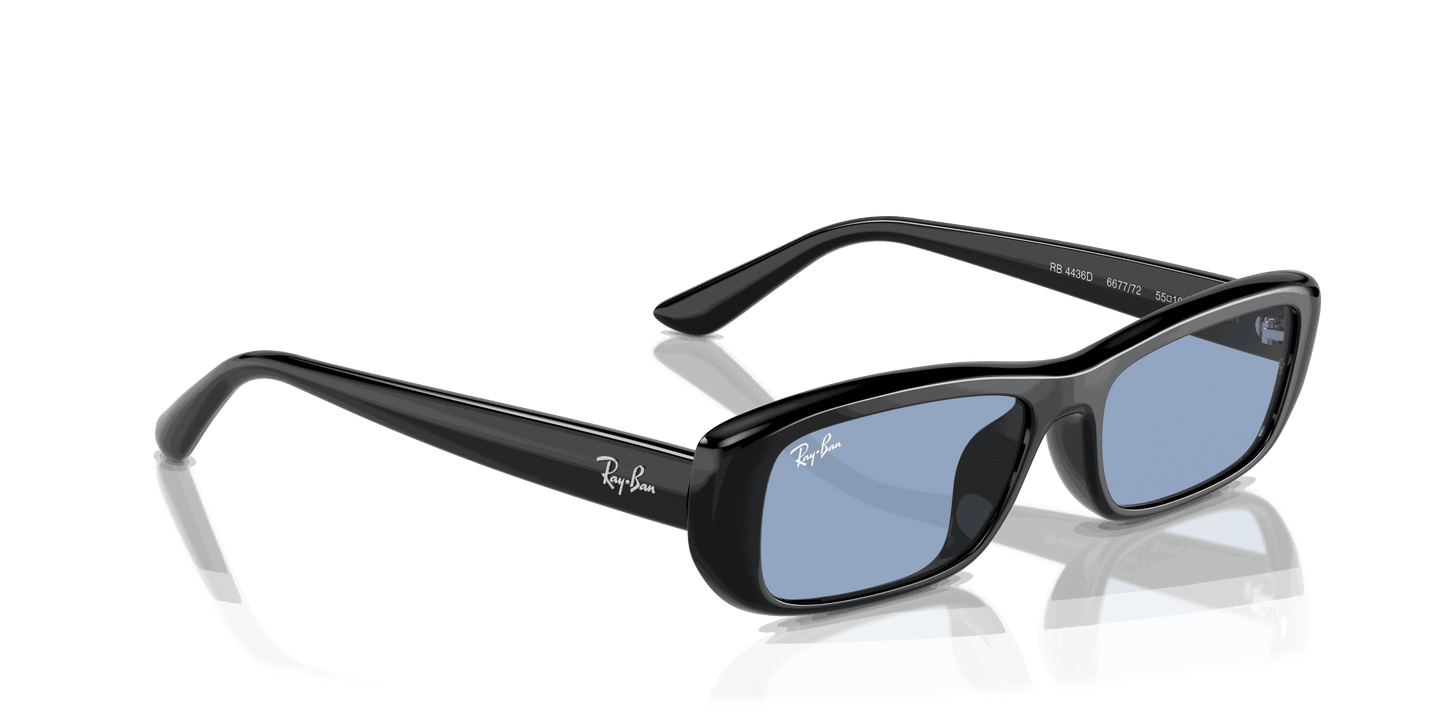 [Light Blue Lenses, Polished Black Frame]