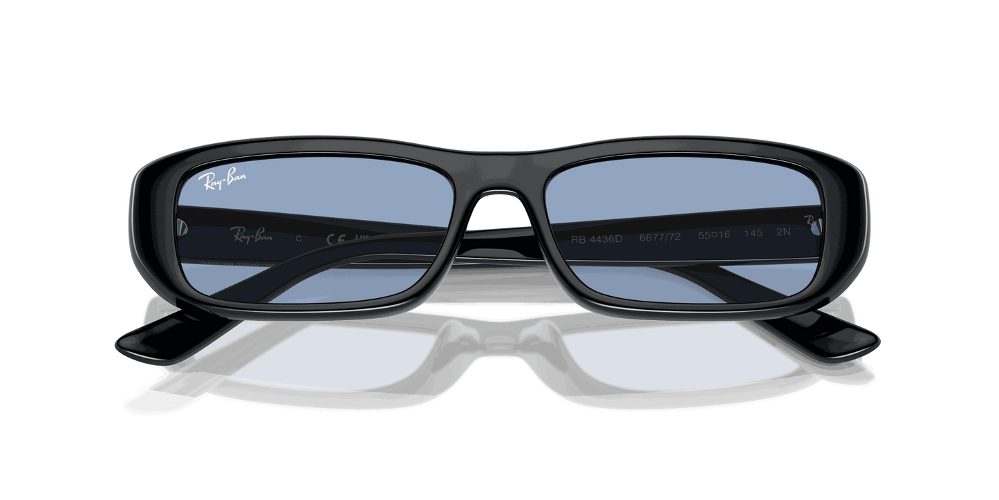 [Light Blue Lenses, Polished Black Frame]