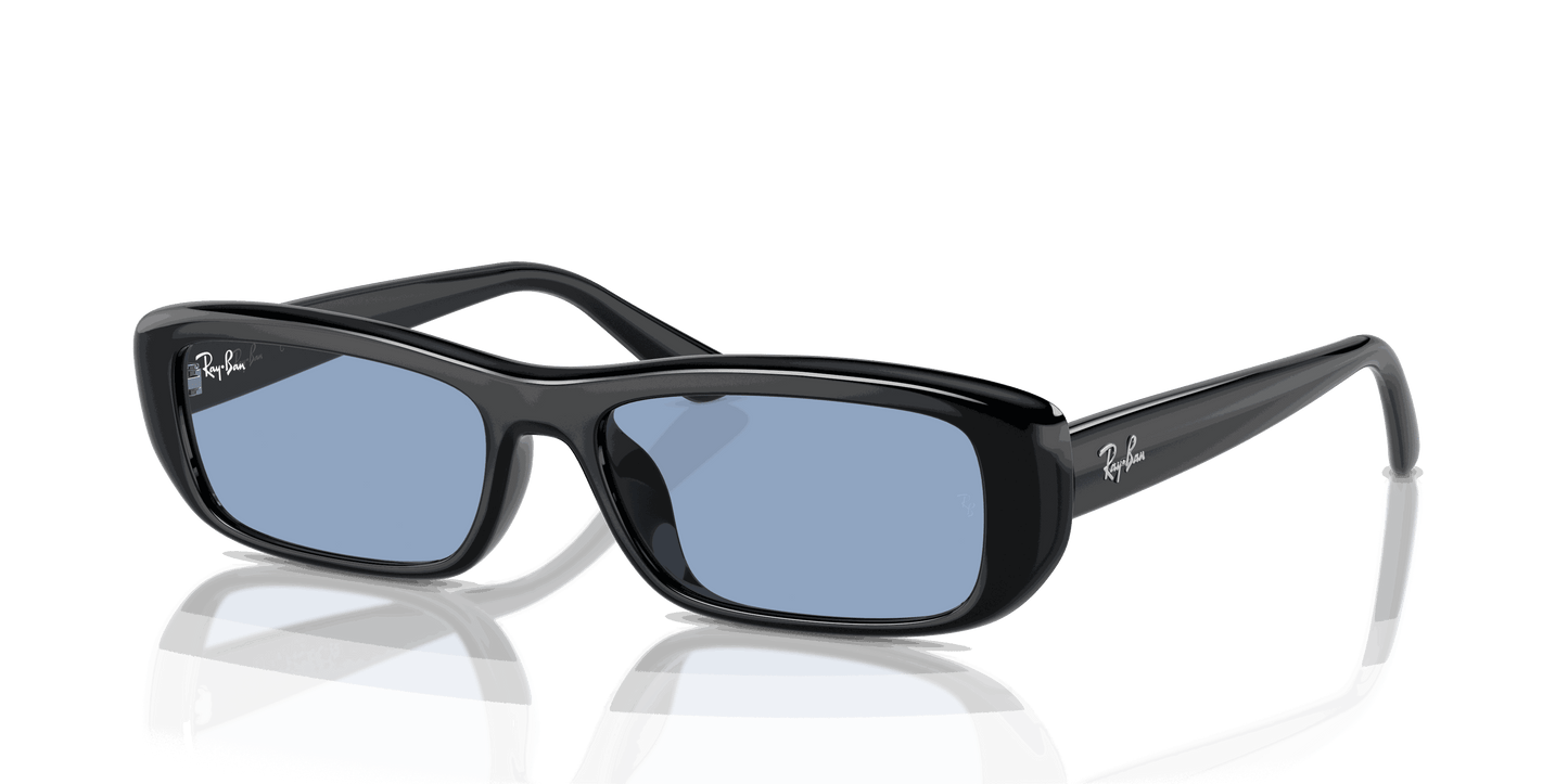 [Light Blue Lenses, Polished Black Frame]