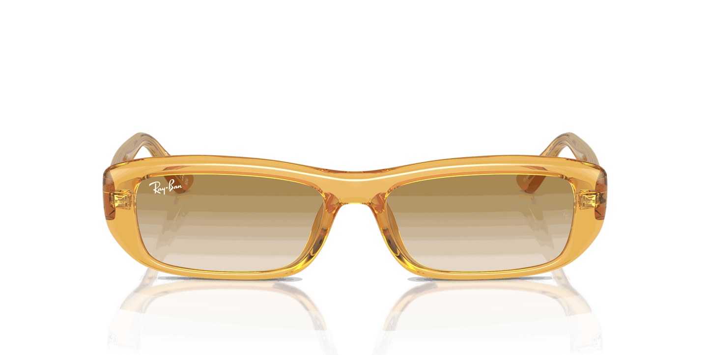 [Clear Light Brown Lenses, Polished Transparent Yellow Frame]