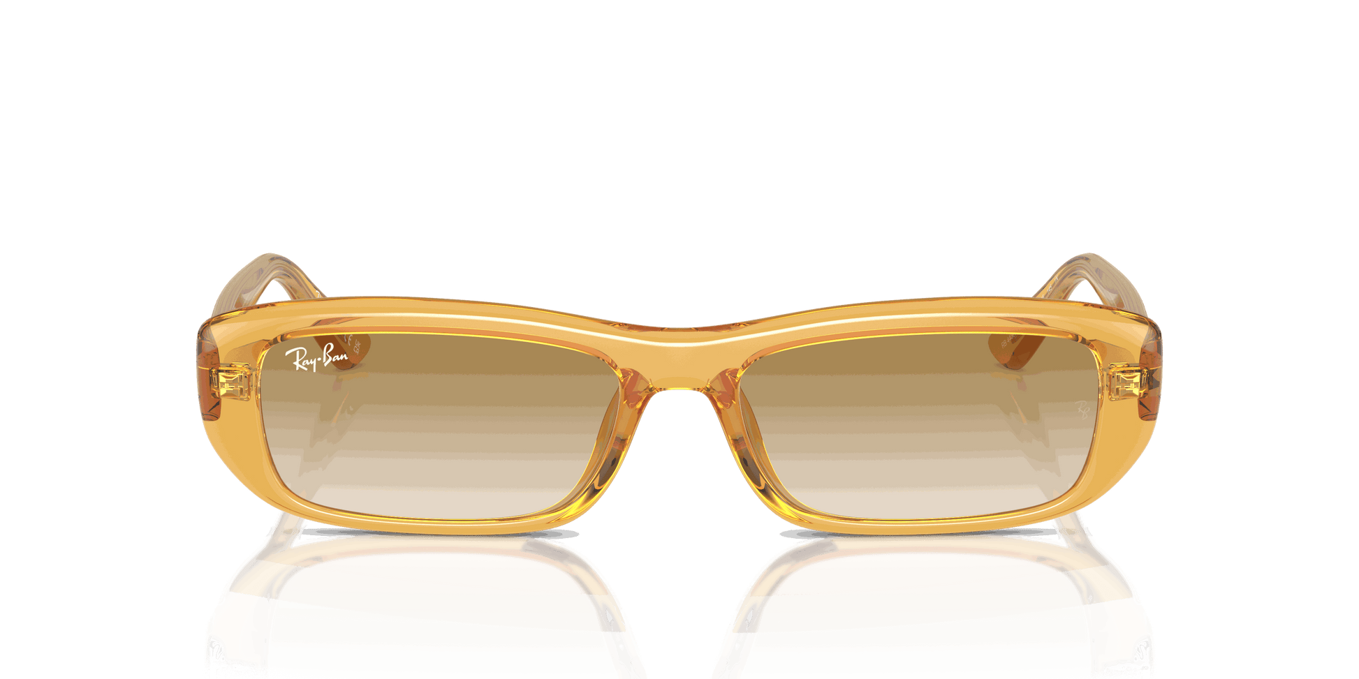 [Clear Light Brown Lenses, Polished Transparent Yellow Frame]