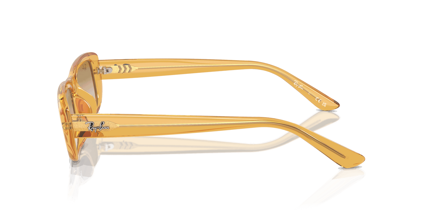 [Clear Light Brown Lenses, Polished Transparent Yellow Frame]